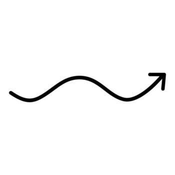 Curved arrow icon. Simple illustration of curved arrow icon for web and app vector