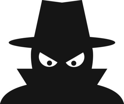 Spyware icon, isolated on white background. in simple design. vector