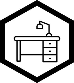 Work Table Flat User Interface Form vector
