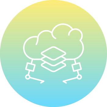 Cloud Instance Adaptive Web Graphic Shape vector