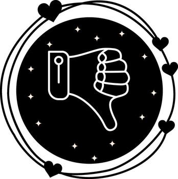 Thumbs Down Stylish Visual Interface Mark vector