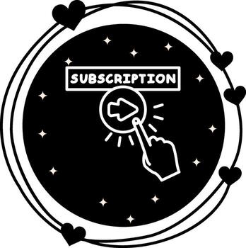 Subscription Button Click Custom User Interface Design vector