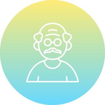 Old Man Minimal User Interface Design vector