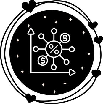 Compound Interest Distinctive Web Graphic Shape vector