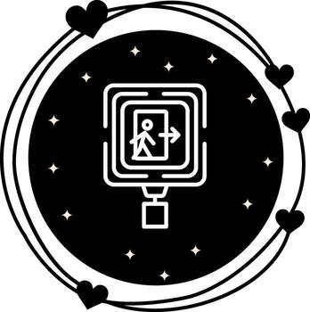 Emergency Exit Geometric Modern Design Object vector