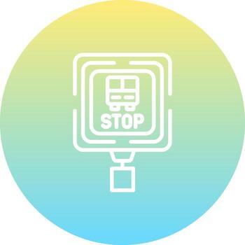 Bus Stop Abstract Digital Art Object vector