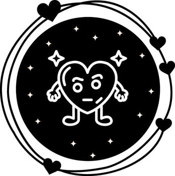 corazón Cejas alto impacto visual elemento vector