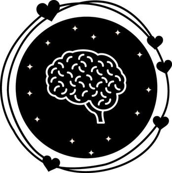 Brain Streamlined Digital Design Object vector