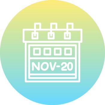 Twentieth November Functional User Experience Mark vector