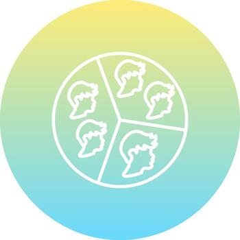 segmentación único web diseño símbolo vector