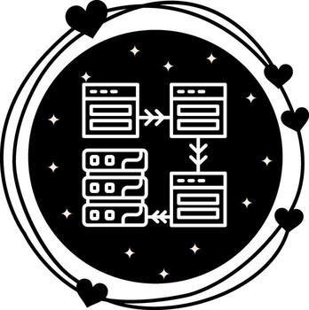 Relational Creative Web Interface Graphic vector