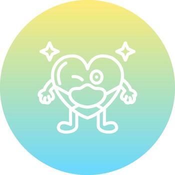 Mask Heart Versatile UI Design Asset vector