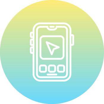 móvil navegación flecha agudo digital gráfico diseño vector