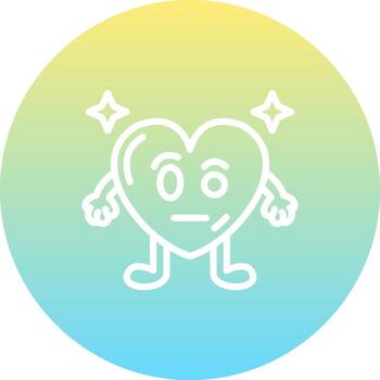 Suspicious Heart Optimized Mobile Graphic Element vector