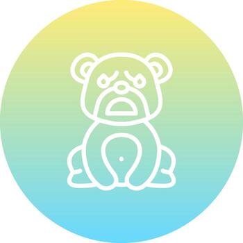 Sweating Bear Consistent Modern Design Symbol vector