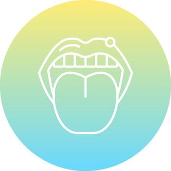 Tongue Dynamic Flat Design Asset vector