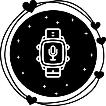 inteligente reloj micrófono mínimo usuario interfaz diseño vector