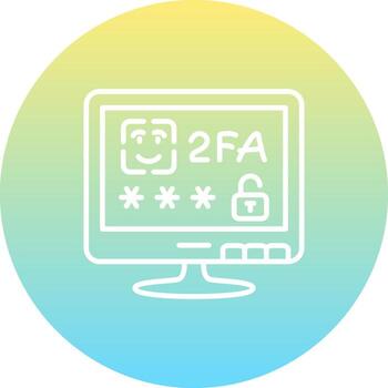 Two Factor Authentication Fluid Art Form vector