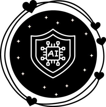 AI in Security Clear Minimal Design Form vector