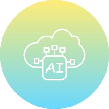 AI Cloud Service Elegant Visual Design Object vector