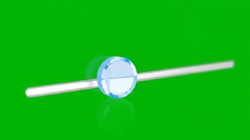 en volym reglaget ui element varelse släpade från stum till full isolerat på en enhetlig grön skärm vide 32 3 video