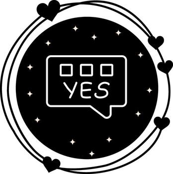 Yes Chat Dynamic Digital Graphic Feature vector