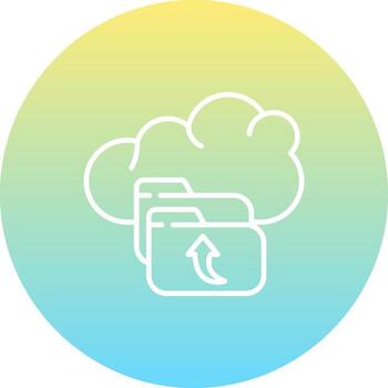 Cloud Data Backup Consistent Product Graphic Symbol vector