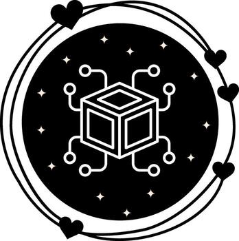 Blockchain Distinctive Mobile App Symbol vector