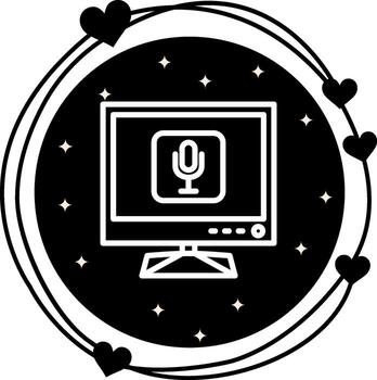 televisión micrófono alto impacto visual elemento vector