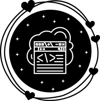 Cloud Coding Clear Minimal Form vector