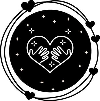 Heart hug Consistent Product Design Asset vector