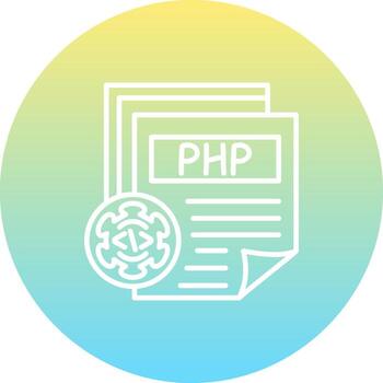 Php File Custom Minimal Design Mark vector