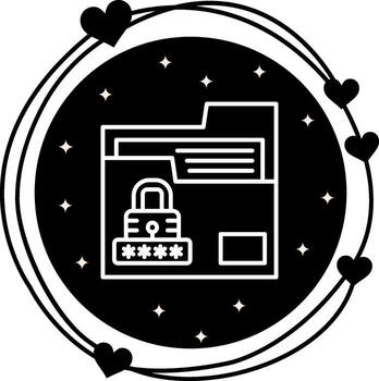 Lock Folder Consistent Product Design Asset vector