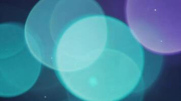 Abstract Circles of Light Teal and Purple Creating Soft Bokeh video