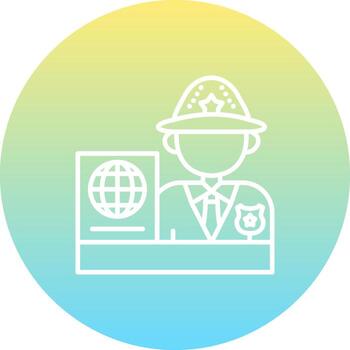 Passport Control Fluid Art Form vector