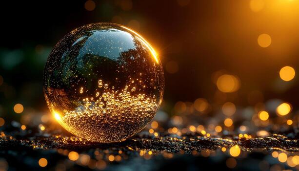 Vitamin Orb Rotating Inside Simulation Matrix where Herbs Glitch Between Code and Organic Form for Simulated Vitality Wellness Visuals photo