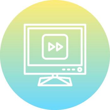 Tv Fastforward Stylish Mobile App Feature vector