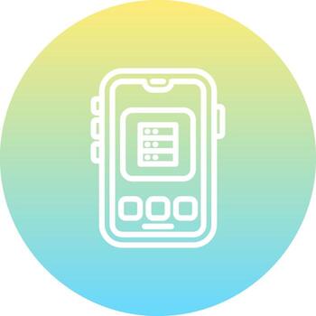 Mobile Database Minimal Modern Symbol vector