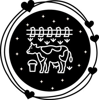 Cow Concise Modern Graphic Object vector