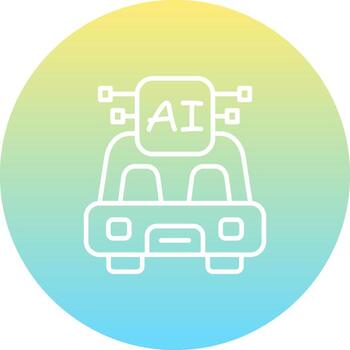 AI in Transportation Innovative User Interface Shape vector