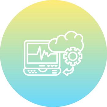 Cloud Resource Monitoring Concise Modern Design Sketch vector