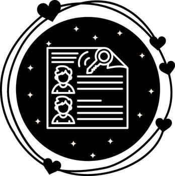 Access Control List Distinctive Mobile App Symbol vector