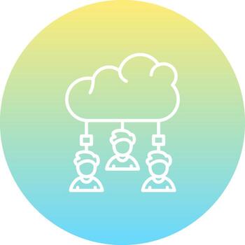 Cloud Provider Unique Visual Graphic Sketch vector