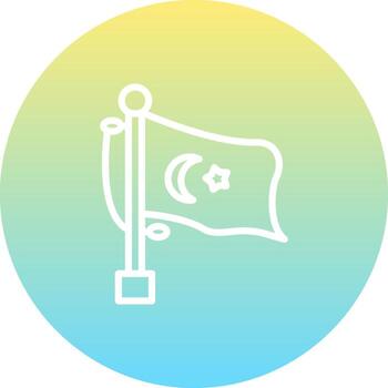 Flag Turkey Optimized Mobile Graphic Element vector