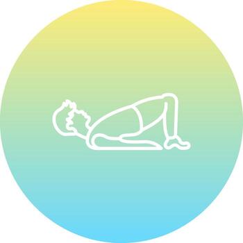 Bridge Pose Detailed Line Art Sketch vector