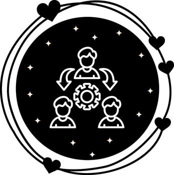 Organization Structure Adaptive Digital Graphic Symbol vector