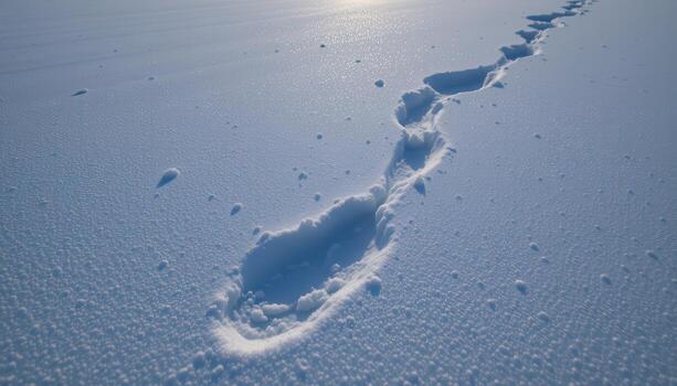 snow lies thick on the lake, smooth ice beneath, light reflecting softly across untouched white space. photo