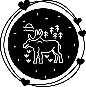 Moose Adaptive Digital Graphic Symbol vector