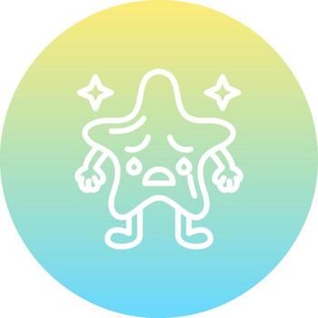 transpiración estrella único visual gráfico bosquejo vector