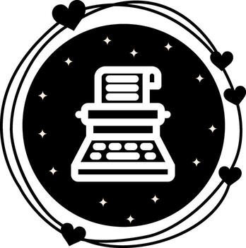 Typewriter Elegant User Interface Feature vector